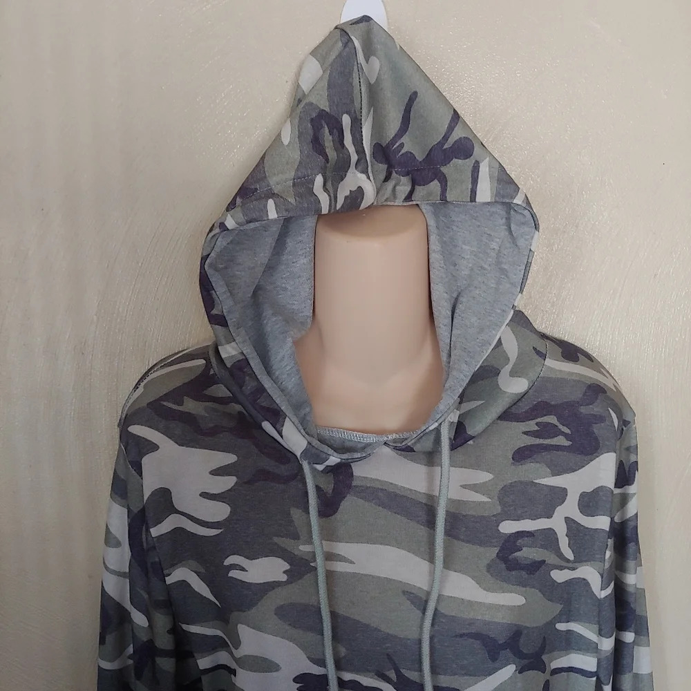 Sweetnight Camoflauge Pullover Hoodie with Drawstring Size Women's Small NEW - Picture 5 of 7